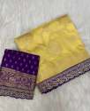 Heavy Dolla silk embroidery sequance work Saree  thumb 1