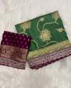 Heavy Dolla silk embroidery sequance work Saree  thumb 2