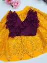 Heavy Faux Georgette Kids Girls Lehenga  thumb 5