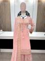 Heavy Faux Georgette With Embroidery Work Sharara Suits thumb 2