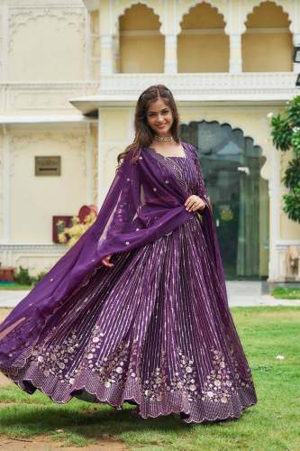Heavy Fox Georgette  Lehenga With Embroidery Sequence Work