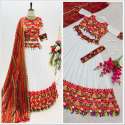 Heavy Fox Georgette With Gamthi Embroidery Work Lehenga Choli thumb 3