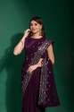 Heavy Georgette Sequence Embroidery Work  Saree thumb 3