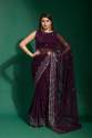 Heavy Georgette Sequence Embroidery Work  Saree thumb 4
