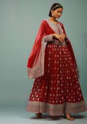 Heavy Georgette With Fully Embroidery Work Gown 
