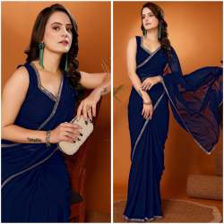 HEAVY GEORGETTE WITH REAL MIRROR WORK SAREE COLLECTION FOR WOMAN
