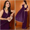 HEAVY GEORGETTE WITH REAL MIRROR WORK SAREE COLLECTION FOR WOMAN thumb 1
