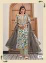  Heavy printed Anarkali Top With Pant & Dupatta  thumb 1