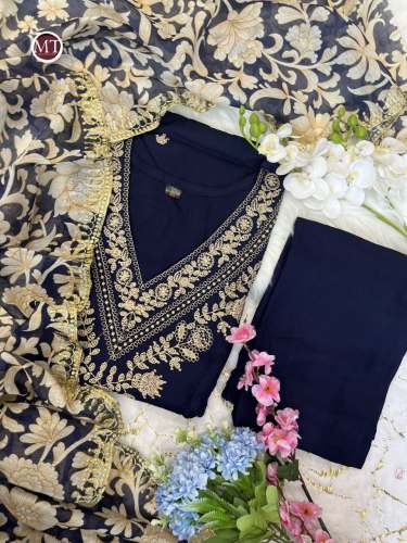 Heavy Rayon Top, Bottom & Dupatta set