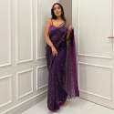 heavy sequence work saree 