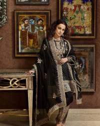 Heavy Velvet Zari Embroidery Work Plazzo Suits 