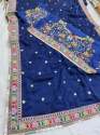 Heavy Wedding Wear Rangoli Silk Embroidery Saree
