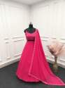 Hot Pink Designer Georgette Lehenga Choli thumb 2