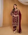 Launching Designer Faux Georgette Suit With  Heavy Embroidery Work thumb 1