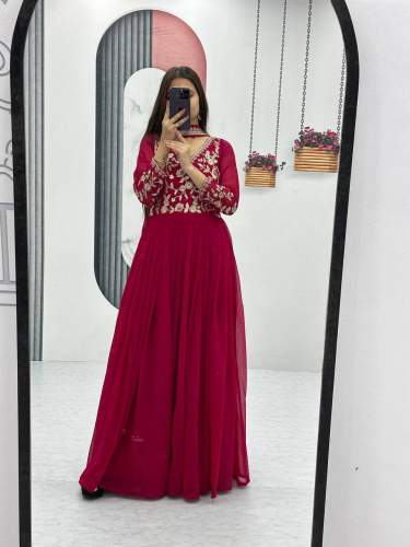 Launching Fox Georgette Embroidered Gown