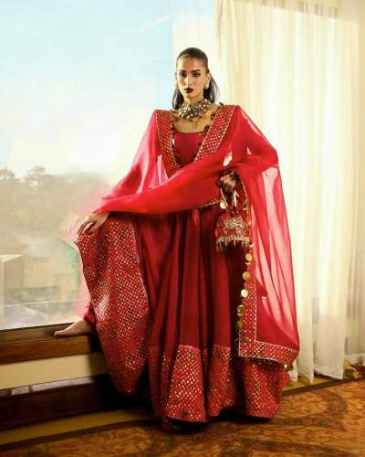 Launching New Designer Gown With Heavy Embroidery Sequence Work