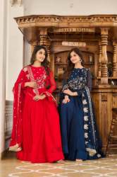 Launching New Festival Fox Georgette Gown & Duptta