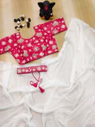 Launching New Georgette Saree With Lace Border