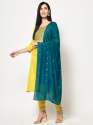 LEMON TEA Cotton Embroidered Kurti Set thumb 1
