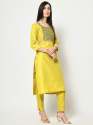 LEMON TEA Cotton Embroidered Kurti Set thumb 2