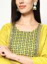 LEMON TEA Cotton Embroidered Kurti Set thumb 3