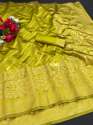 LICHI SILK WITH EXCLUSIVE SQUARE JACQUARD SAREE thumb 2