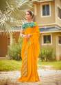 Linen Jute with pumpum border Saree thumb 5