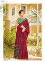 Linen Jute with pumpum border Saree thumb 7