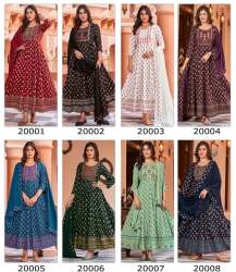 Long Anarakali Gown Kurti With Dupatta 