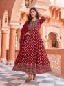 Long Anarakali Gown Kurti With Dupatta  thumb 6
