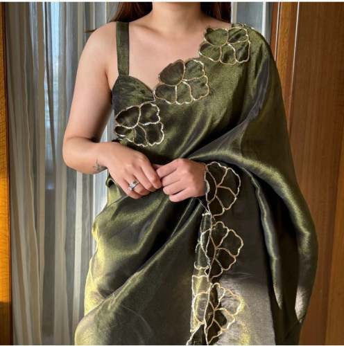 Lotus jari silk saree collection