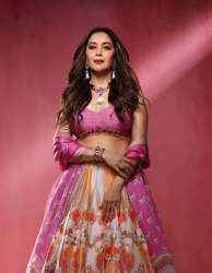 MADHURI DIXIT TAFETA SILK WITH DIGITAL PRINTED LEHENGA CHOLI