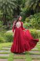 Maroon Colored Attractive Partywear Gown 
