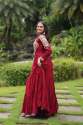 Maroon Colored Attractive Partywear Gown  thumb 5