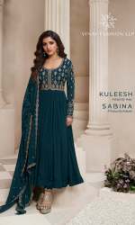 EMBROIDERED CHINON KALI WITH DUPATTA