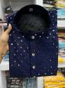 Mens Banglori Silk With Mirror Work Kurta Pajama thumb 4