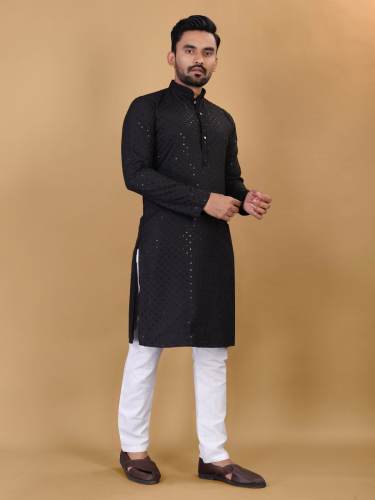 Mens Cotton Rayon Kurta Pajama