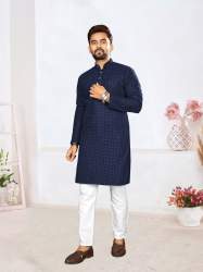 Mens Lucknowi And Sequence Work Kurtas Collection 