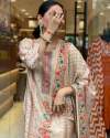 Multicoloured  kurti with  work and Dupatta thumb 3