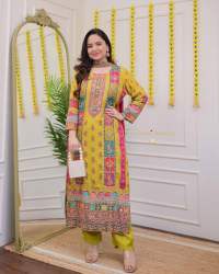  Multicoloured  print kurti  with Dupatta