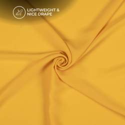 Mustard Yellow Plain Moss Georgette Fabric