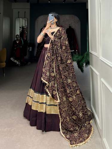 Navaratri Special Georgette Bandhej Print Lehenga Choli 