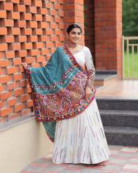 navratri lehenga choli with real mirror work 