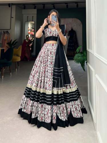 Navratri Printed And Plain With Gota Patti  Lehenga Choli
