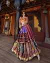Navratri Special Butter Silk Printed Lehenga Choli With Mirror Work   thumb 2