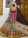 Navratri Special Butter Silk Printed Lehenga Choli With Mirror Work   thumb 5
