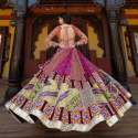 Navratri Special Butter Silk Printed Lehenga Choli With Mirror Work   thumb 8