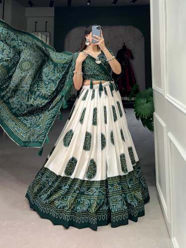 navratri tussar silk lehenga choli collection for woman 