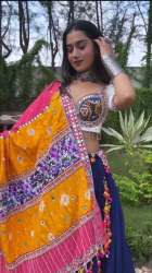 Navratri Women Silk Lehenga Choli 