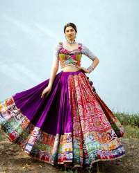 New Collection Muslin Cotton Printed Lehenga Choli With Mirror Work 